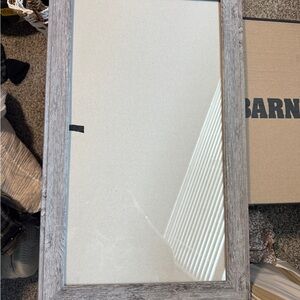Rustic Gray Framed Mirror